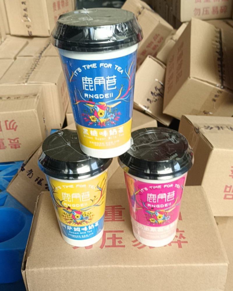 热销网红鹿角巷杯装奶茶6杯30杯5种口味速溶椰果牛乳奶茶