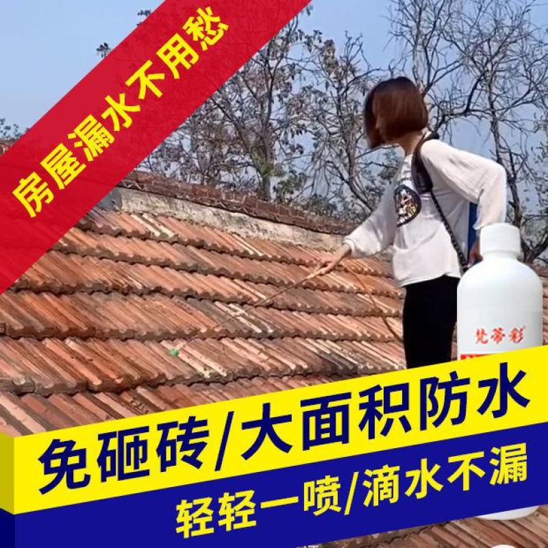 屋顶内外墙面纳米防水喷雾剂卫生间免砸砖渗透型透明防水补漏