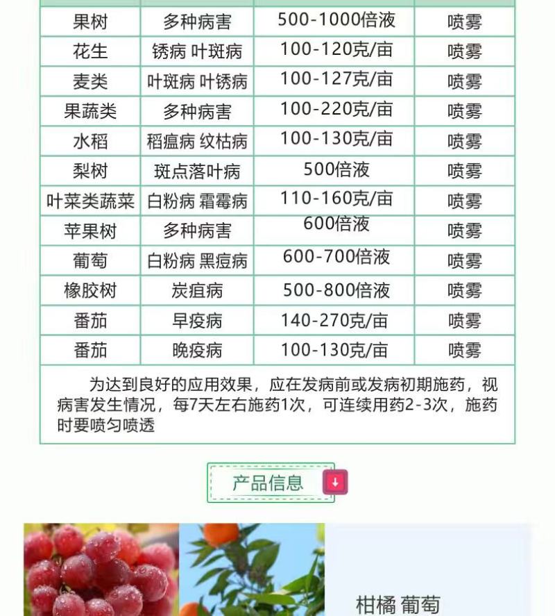 悦联75%百菌清蓝粉果树黄瓜白粉病霜霉炭疽叶斑病杀菌