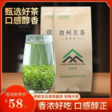 高原绿茶叶浓香型绿茶明前春茶高山云雾茶欧标干净免洗茶