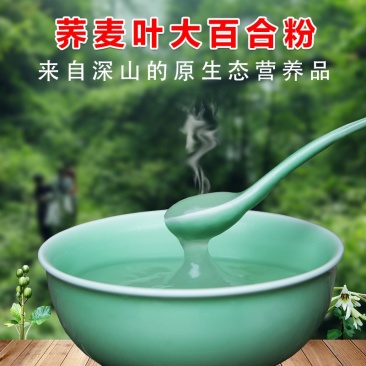 深山原生态绿色营养食品荞麦叶百合粉纯粉非研磨粉