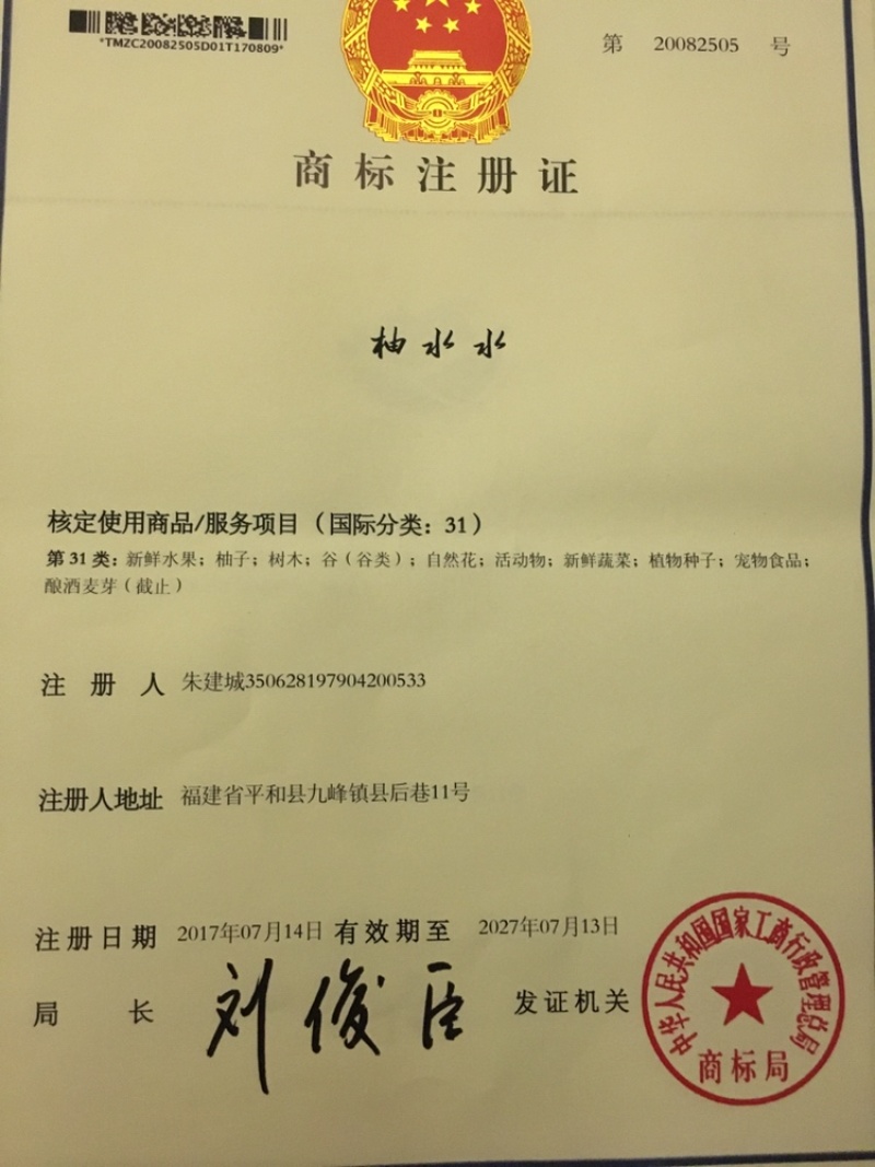 琯溪蜜柚（福建省漳州市平和县琯溪蜜柚口感清甜）