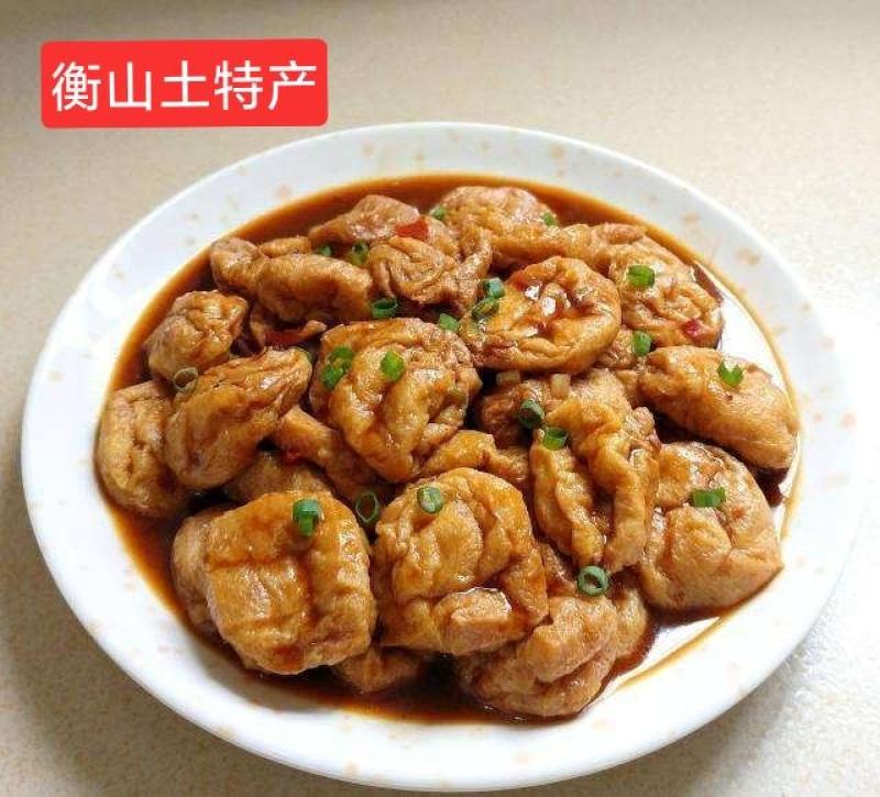 衡山南岳土特产批发真宗豆腐泡油豆腐鸡坨皮
