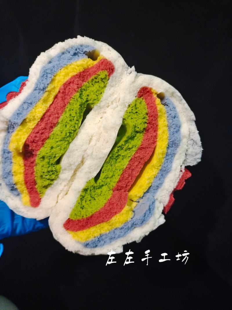 彩虹馒头纯手工制作奶香味福鱼馒头春节压锅花饽饽社区团购批