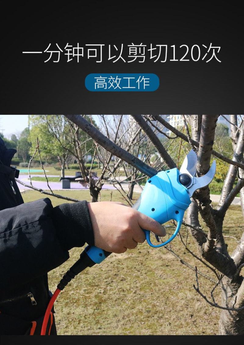 包邮果树剪刀电动剪园林园艺修剪机充电式果树枝修枝机剪枝机