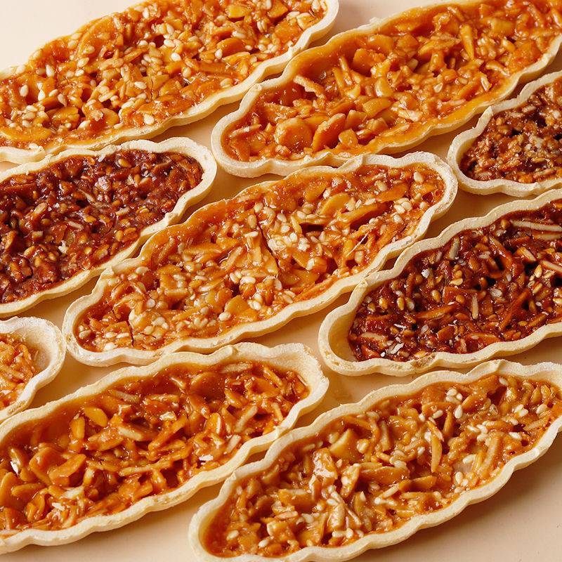 日式小叶酥坚果脆花生酥饼干网红小船酥实在看得见