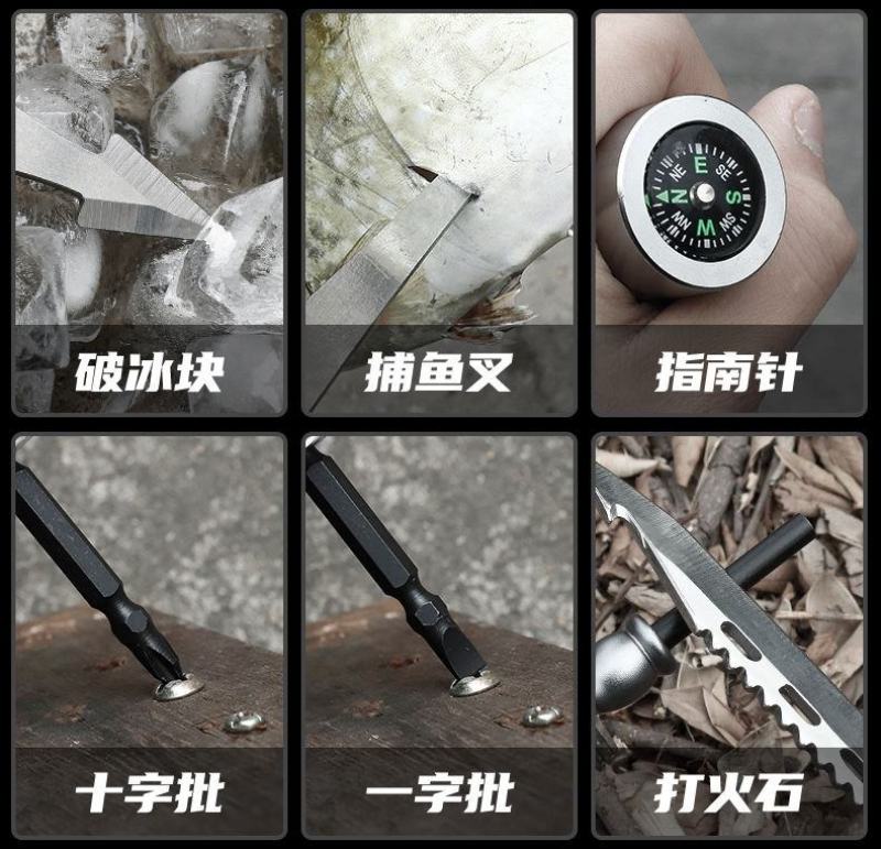 工兵铲多功能户外用品军工铲车载折叠铲子野营挖土锰钢兵工铲