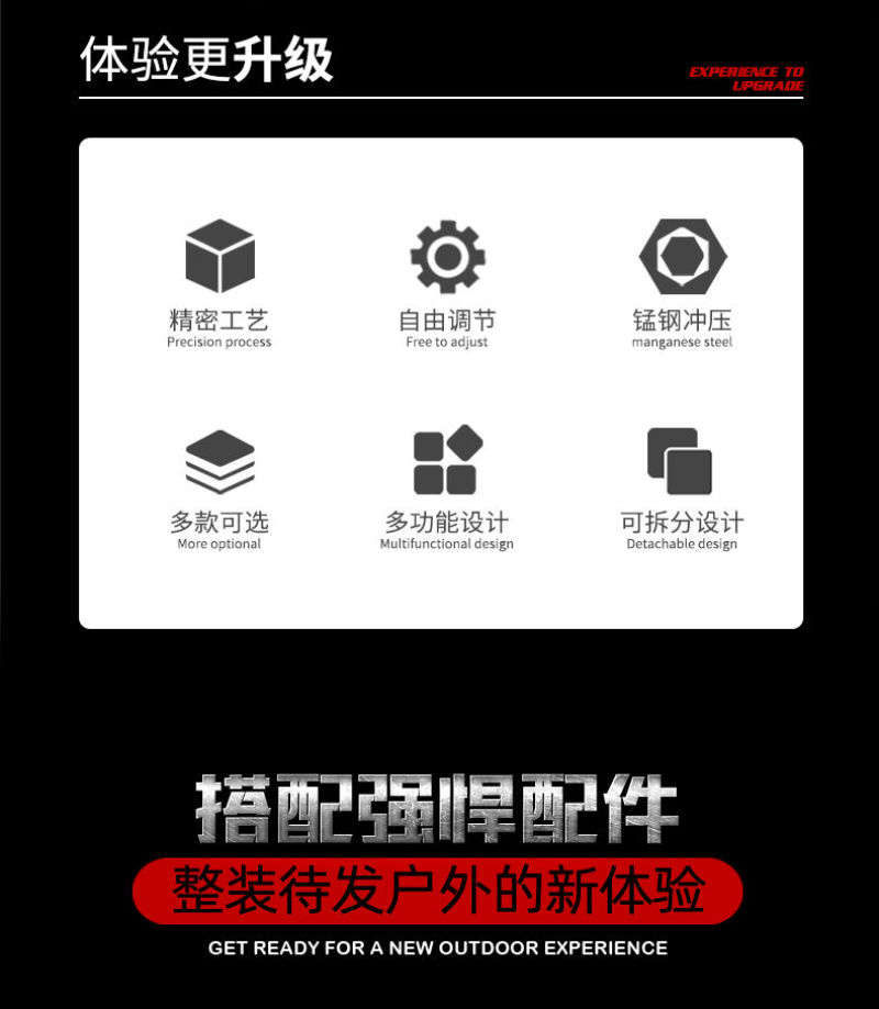 工兵铲多功能户外用品军工铲车载折叠铲子野营挖土锰钢兵工铲