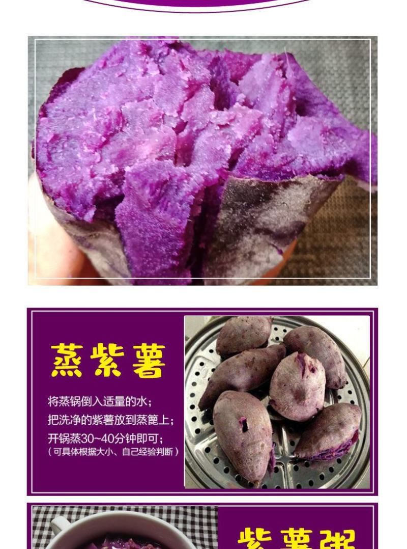产地销新鲜紫薯批发价紫罗兰沙地紫薯番薯新鲜蔬菜鲜紫薯