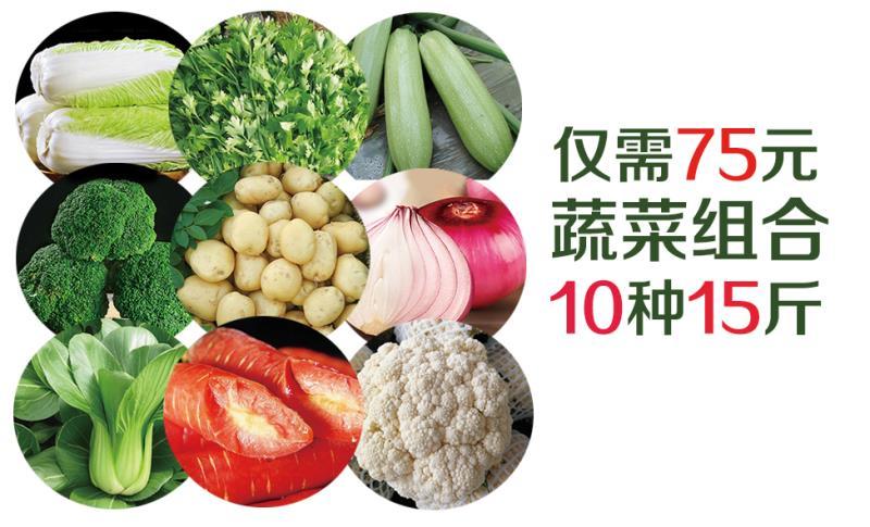 蔬菜组合随意组合10种15斤75元西安可以正常发货