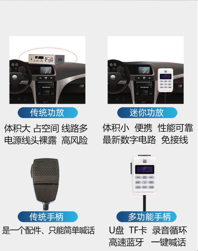 车载喇叭音响叫卖宣传喇叭大功率车顶高音扬声器大音量摆摊