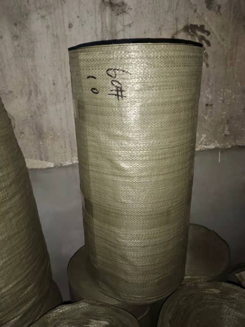 现货批发蛇皮编织袋布卷筒料筒布单层缠绕带半成品