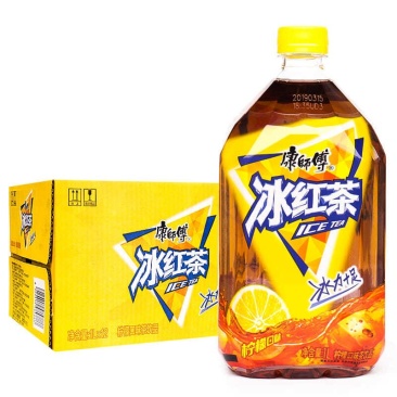 包邮康师傅冰红茶1L*12瓶/整箱柠檬味茶饮料大瓶
