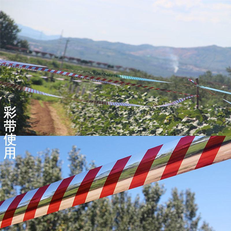 10卷驱鸟彩带批发赶鸟吓鸟红色彩条闪光宽细反光驱鸟神器彩