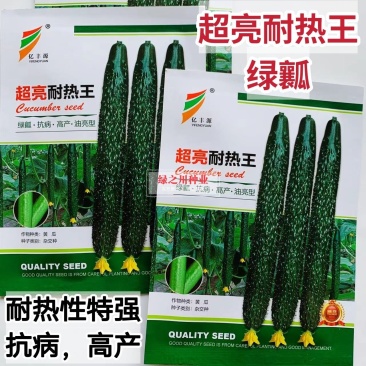 绿瓤超亮耐热王黄瓜种子油亮型黄瓜韩国引进杂交春夏秋种植
