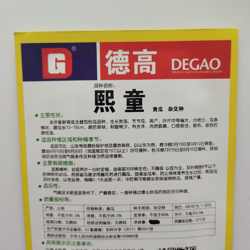 优质甜脆黄瓜种子老品种高产旱黄瓜种籽四季水果黄瓜种子