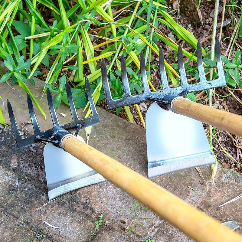 锄头除草耙子农具锄草抓搂草翻地松土神器钉耙农用工具大全筢