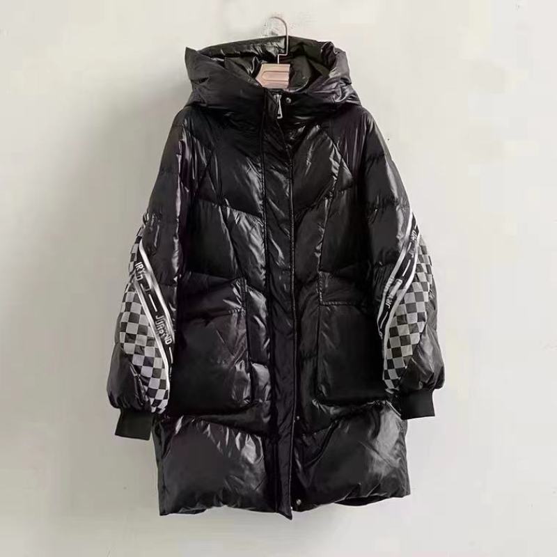 羽绒服女新款90白鸭绒抽绳韩版系带东大门大牌潮款时尚外套