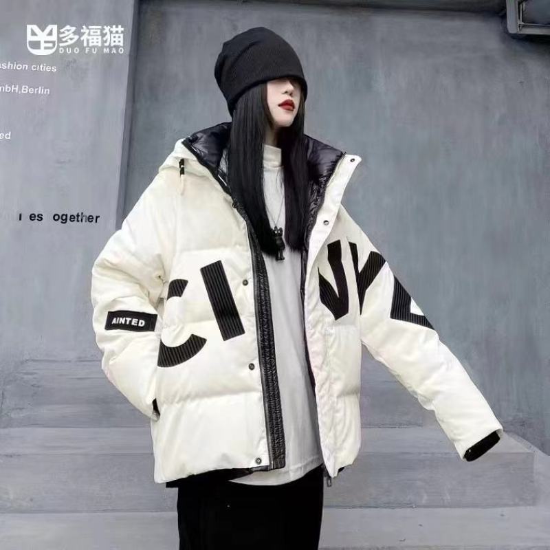 羽绒服女新款90白鸭绒抽绳韩版系带东大门大牌潮款时尚外套