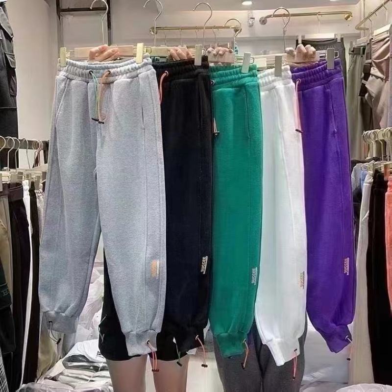 运动裤女冬季新款时尚束脚秋冬卫裤外穿加绒加厚休闲裤子