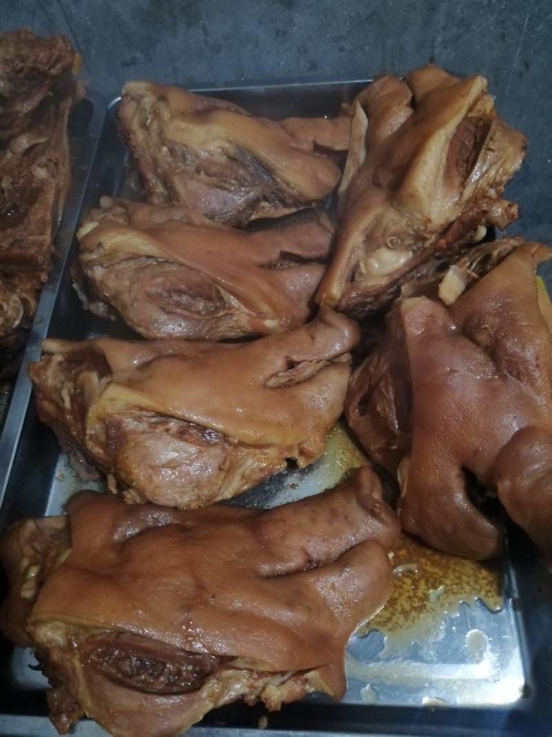 全熟猪头肉纯干货无水分散装每天现煮！剔骨、淸煮、不剔骨