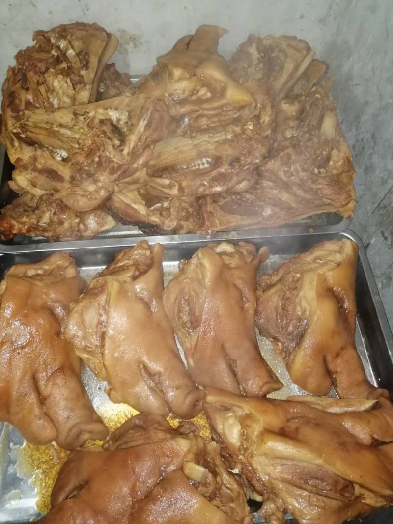 全熟猪头肉纯干货无水分散装每天现煮！剔骨、淸煮、不剔骨