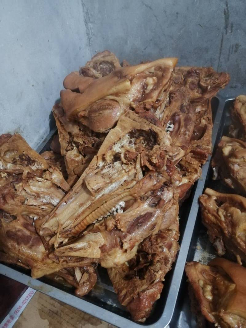 全熟猪头肉纯干货无水分散装每天现煮！剔骨、淸煮、不剔骨