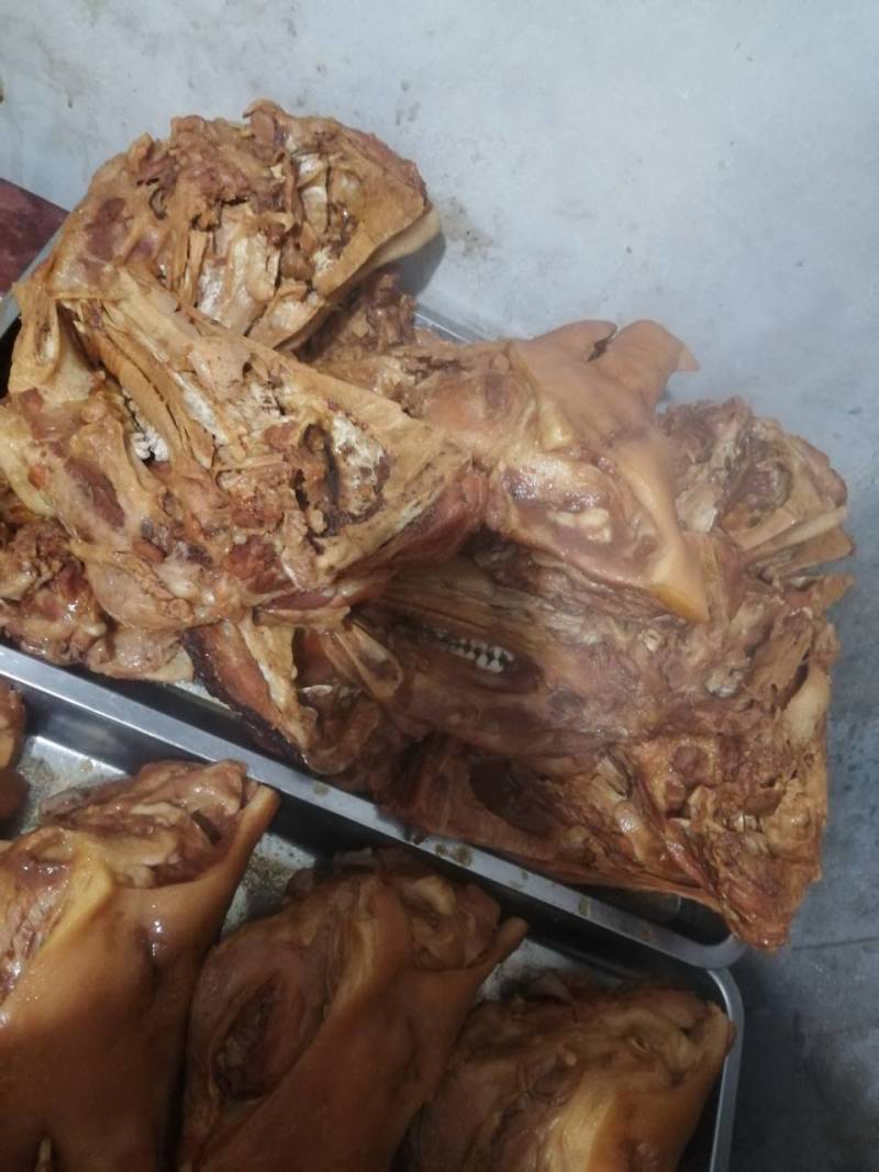 全熟猪头肉纯干货无水分散装每天现煮！剔骨、淸煮、不剔骨