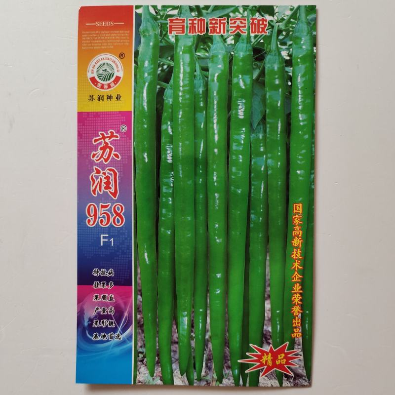 苏润958线椒种子早熟中辣特长顺直高产抗病春秋播种辣椒种