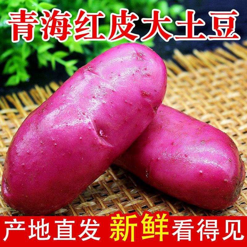 青海特产红皮红心土豆红玫瑰富含花青素红皮土豆小土豆马铃薯