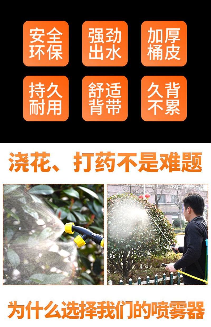 农用背负式手动喷雾器手压式高压打药机植保园林消毒防疫