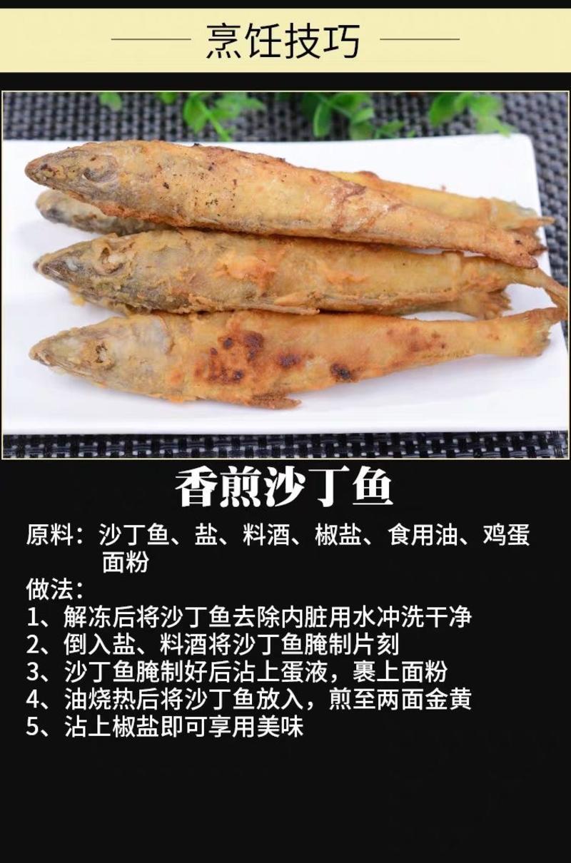 沙丁鱼沙尖鱼沙梭鱼新鲜速冻海鱼烧烤食材金沙丁