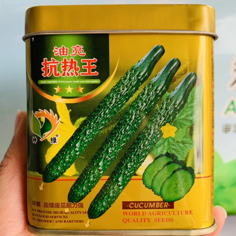 油亮抗热王黄瓜种子抗病油亮黄瓜种子绿瓤甜脆耐热黄瓜种子