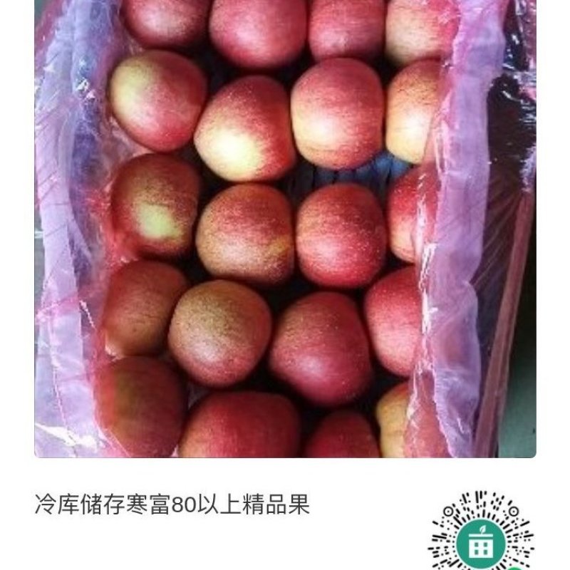 寒富80以上精品果含糖15。糖口感甜脆