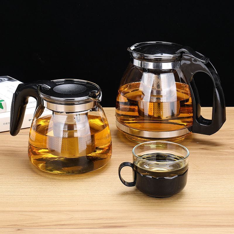 【一壶4杯8杯】1100ml-1800耐热玻璃过滤茶具