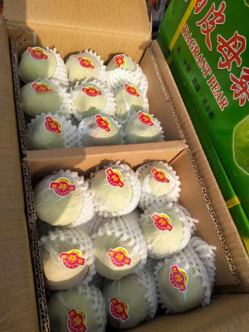 新疆库尔勒香梨🍐一箱10斤全母梨口感酥脆香甜！