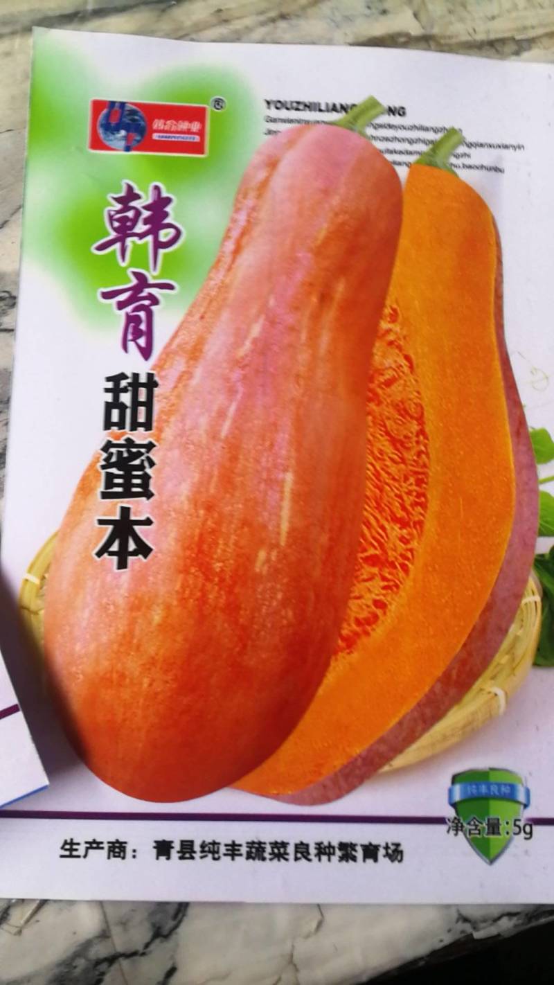 蜜来南瓜，皮黄橙色肉厚淀粉细腻味甜水份少。