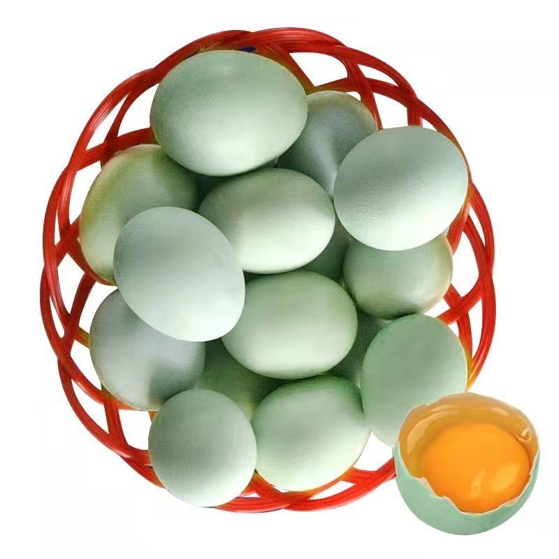 【产地】农家绿壳鸡蛋新鲜土鸡蛋山林散养初生蛋包邮