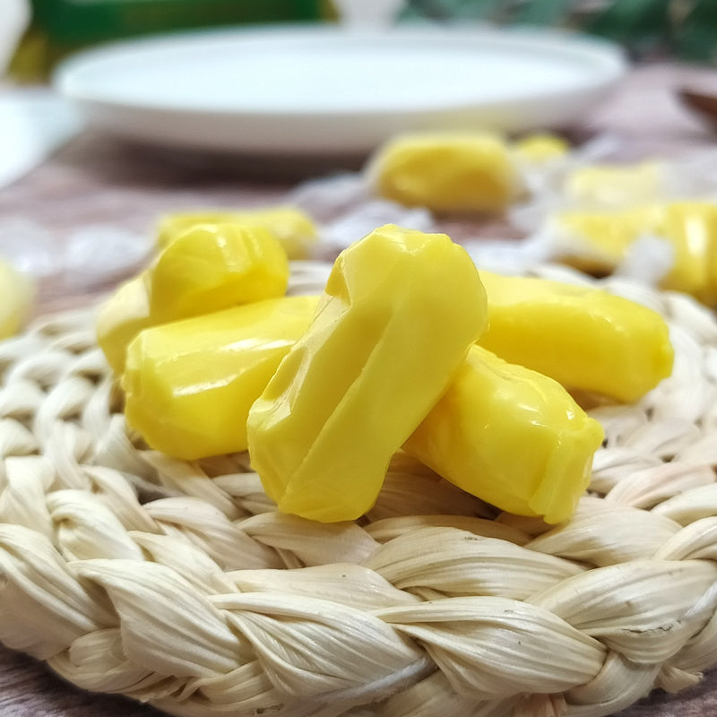 工厂销【2斤】榴莲糖浓榴莲软糖果休闲零食榴莲糖包邮