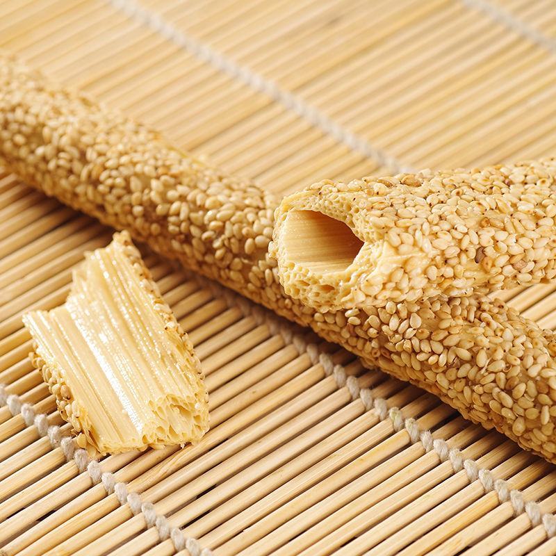 纯手工芝麻麦芽糖山东特产空心杆袋装农家老式传统灶糖酥包邮