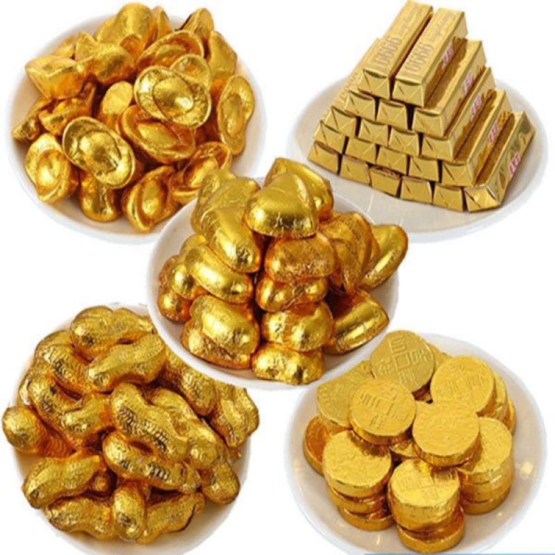 金币钱币巧克力元宝花生金条金球儿童零食圣诞节礼物喜糖果