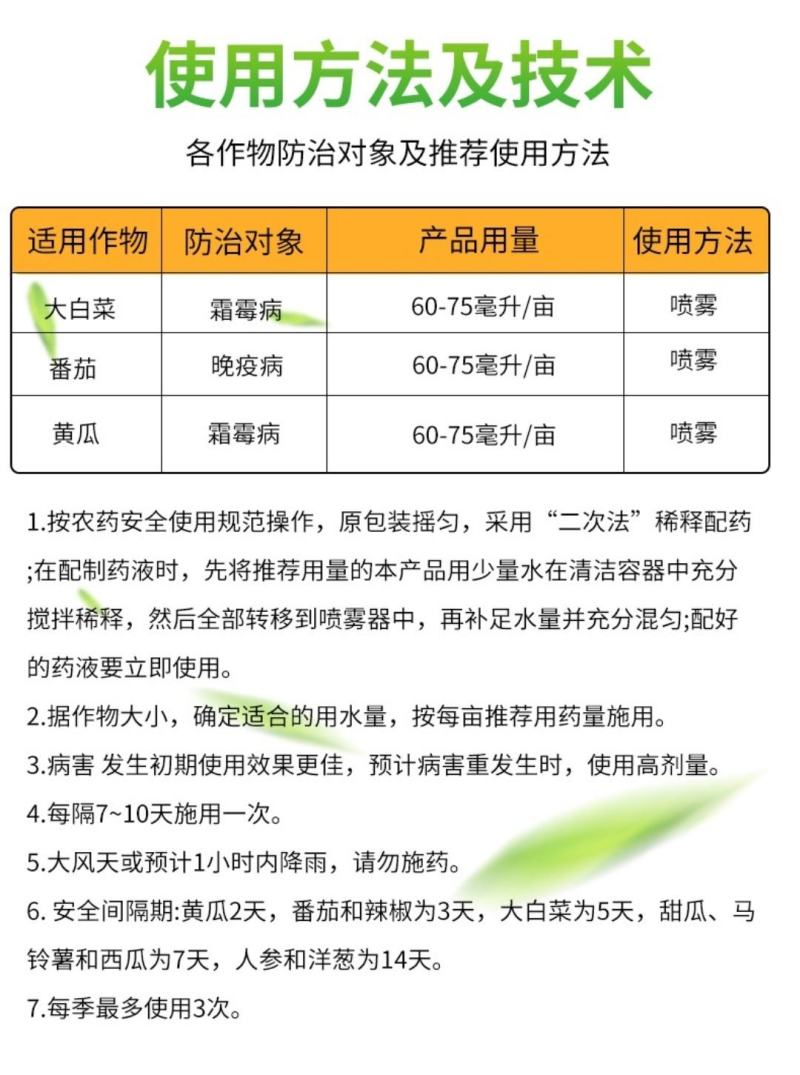 拜耳银法利防治疫病霜霉病晚疫病