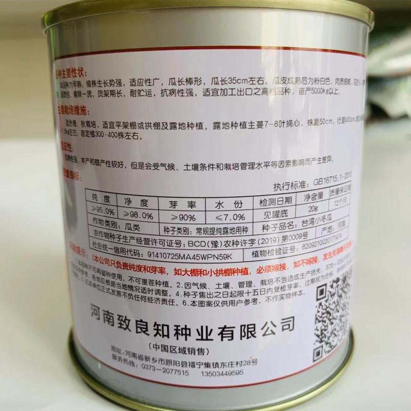 地爬种植专用台湾小冬瓜种子春秋两用加工出口品种冬瓜