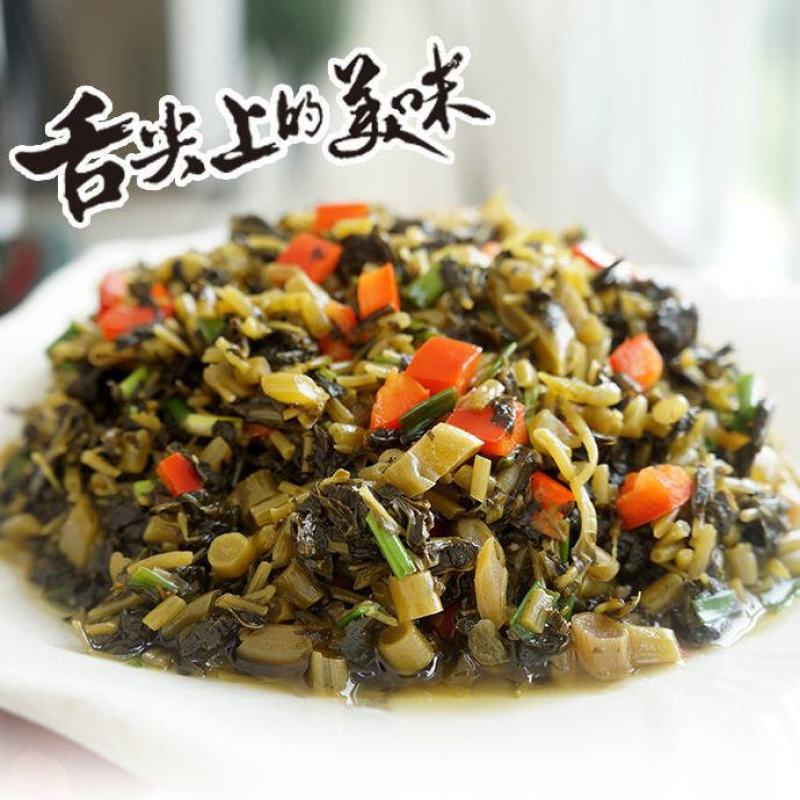 湖北广水特产腌制白花菜纯手工农家自制开胃下饭菜加热即食