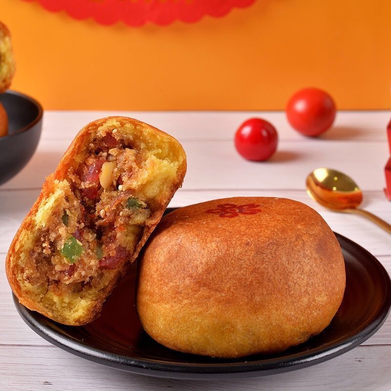 丰美佳钰五仁月饼丰镇月饼胡麻油月饼传统老式纯手工包馅糕点