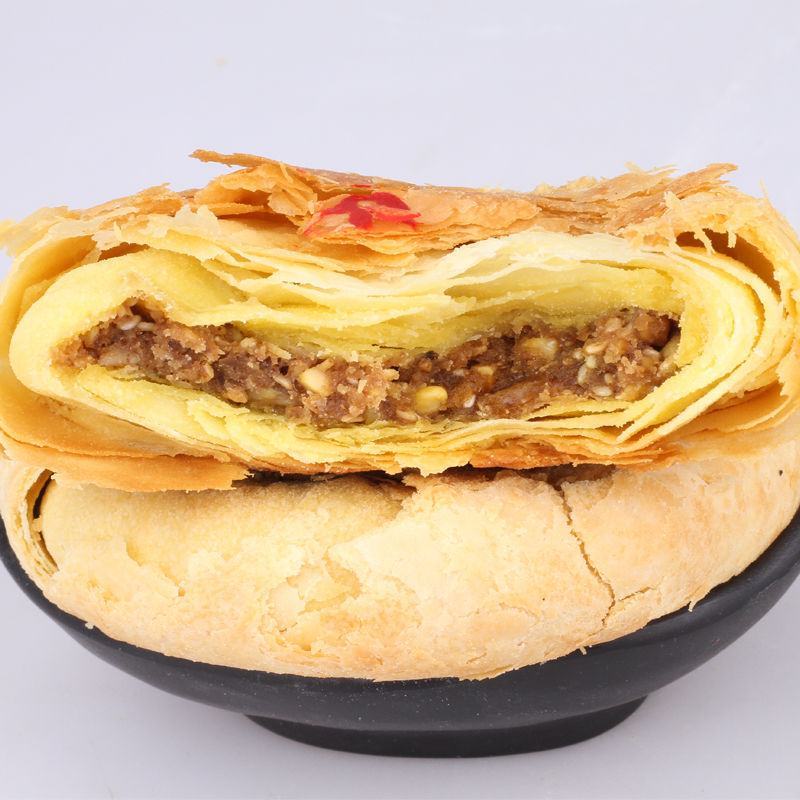 陕北子洲果馅糕点月饼酥皮馃馅五仁枣泥味陕西特产美食小吃包