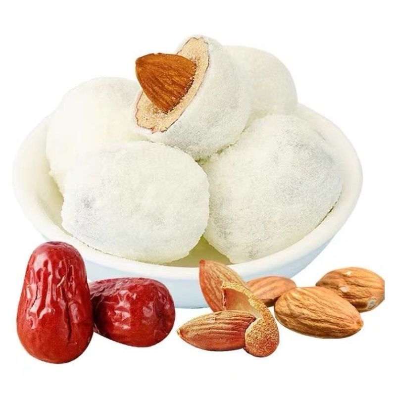 网红奶枣巴旦木杏仁夹心儿童老人孕妇休闲零食奶酪枣坚果包邮