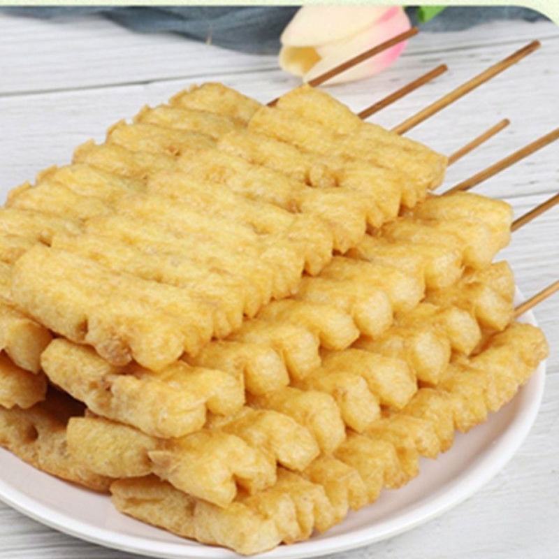 冷冻豆腐串100/包烧烤串豆串兰花干豆腐关东煮麻辣烫商用