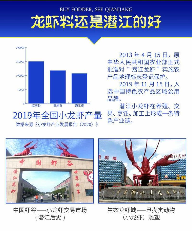 虾蟹熟化配合饲料水产养殖虾蟹潜江小龙虾颗粒饲料鱼粮补钙脱