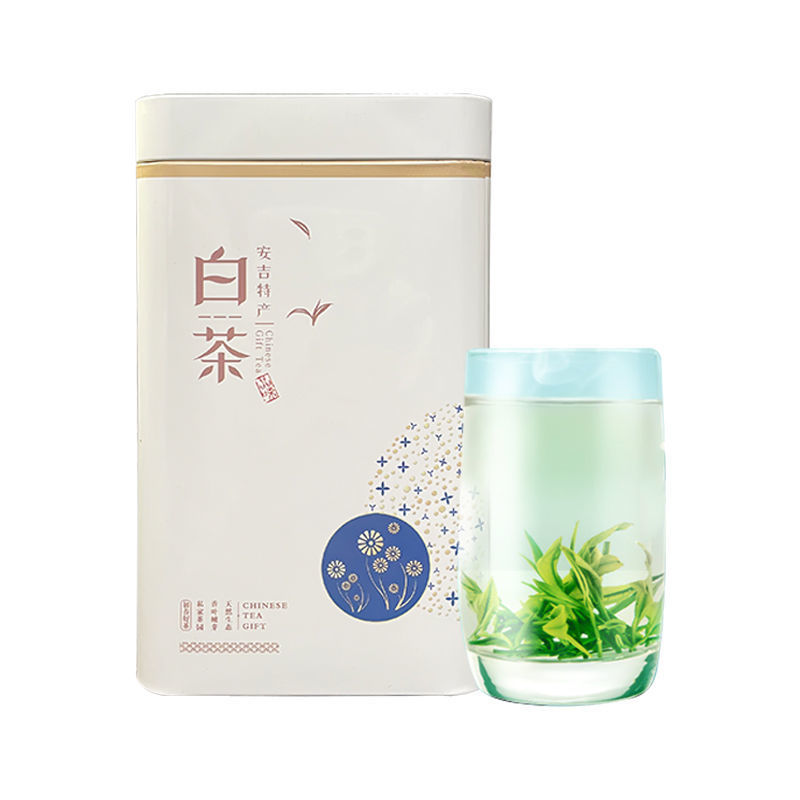安吉白茶茶叶2024年新茶明前高山春茶罐装礼盒装包邮
